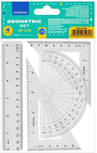 Starpak geometriai vonalzó készlet
