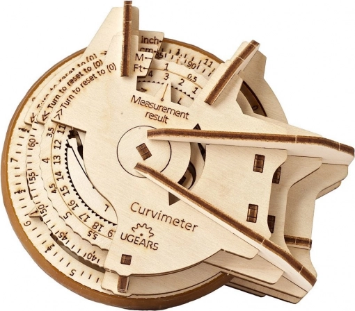 UGEARS fából készült mechanikus görbemérő STEM – 3D puzzle (opisométer)