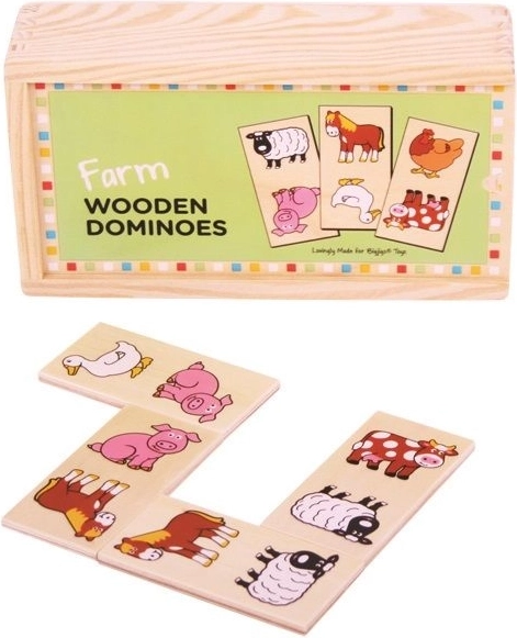 Bigjigs Toys fa dominó – farm