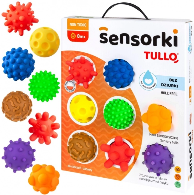 TULLO szenzoros labdák 8 db, lyukak nélkül