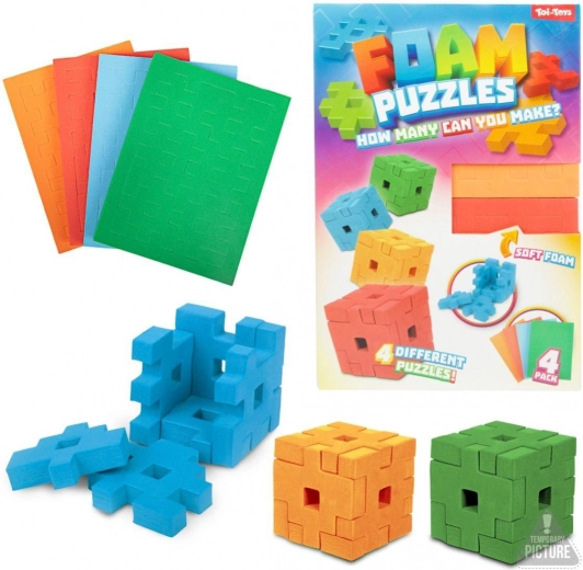 Építőkészlet 3D Hab Kockák Dobozban