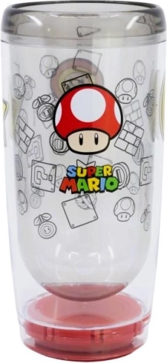 Stor dupla falú Super Mario pohár Smartgrip borulásgátlóval – 1 db