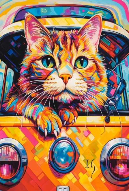 Puzzle 100 darabos Cat Bus Travel – CASTORLAND