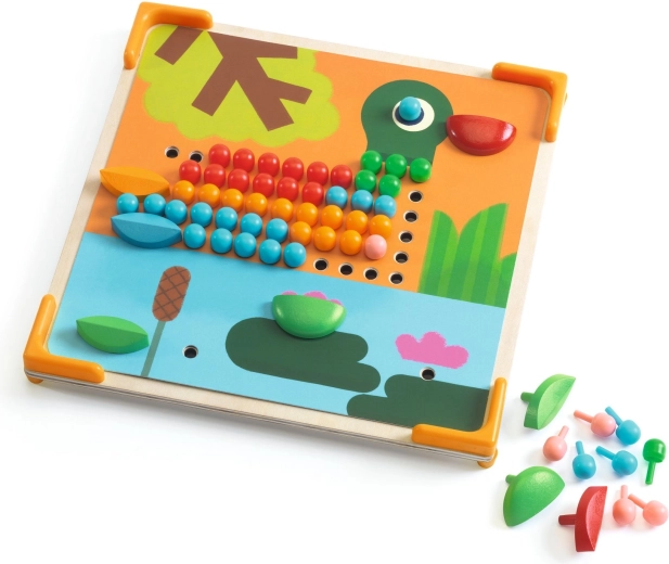 Nagy, színes pöttyök és félgömbök