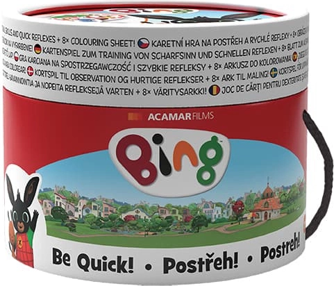 Kártyajáték POSTŘEH! BING tubusban (30 kártya)