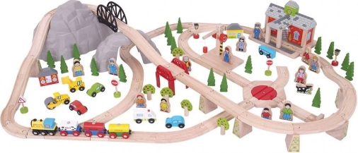 Bigjigs Rail Fa vasút hegyi pálya 112 darab