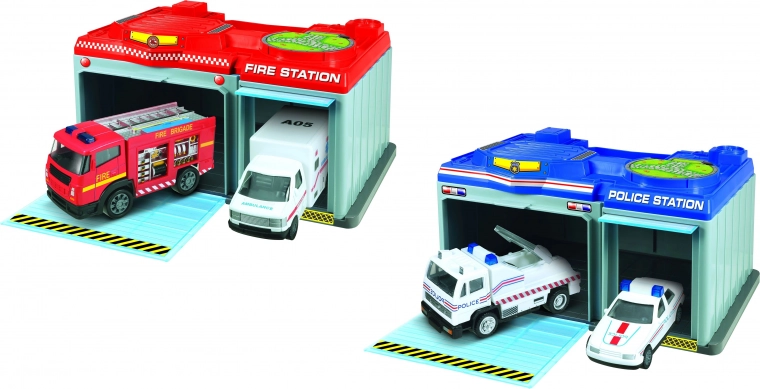 Hordozható állomás 2 fém autóval