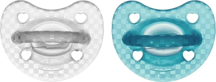 Chicco Physio Luxe fogszabályozó cumi zöld–szürke 16–36 hó, 2 db