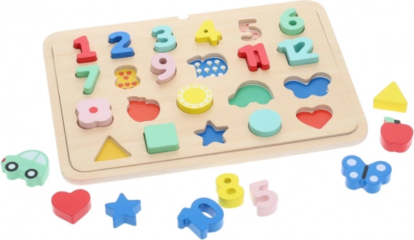 Petit Collage beillesztős puzzle számokkal és formákkal