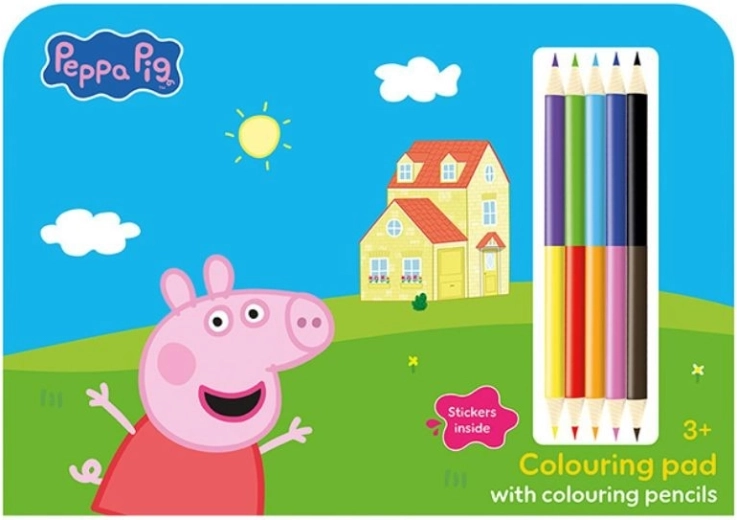Peppa malac színező- és rajzkészlet színes ceruzákkal