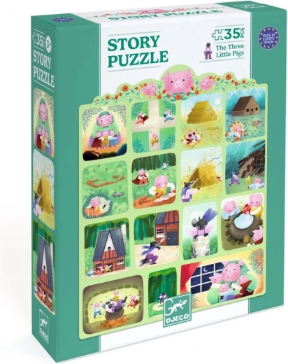 DJECO puzzle Három kismalac 35 darab