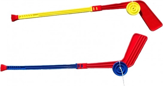 Műanyag jégkorcsolyabot koronggal, 74 cm