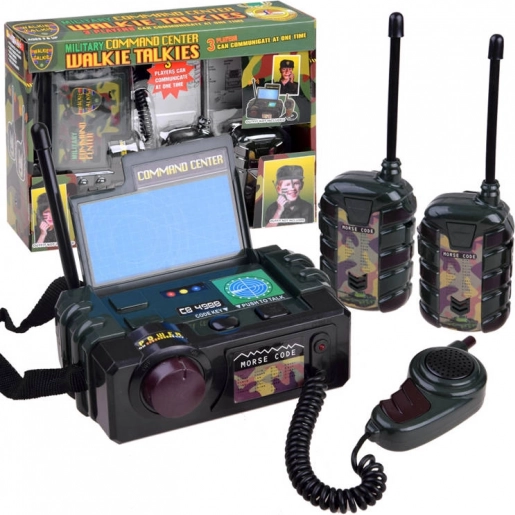 Gyermek walkie-talkie központtal – katonai szett – Hadsereg