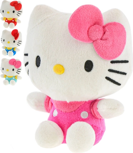 Hello Kitty ülő plüssjáték 16 cm (4 színváltozat) - 1 db