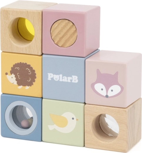 Pasztellszínű PolarB fa készlet