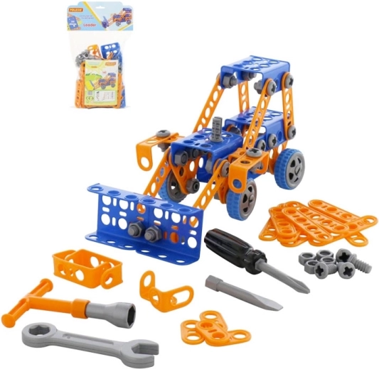 Építőkészlet fiatal mérnök traktor rakodóval