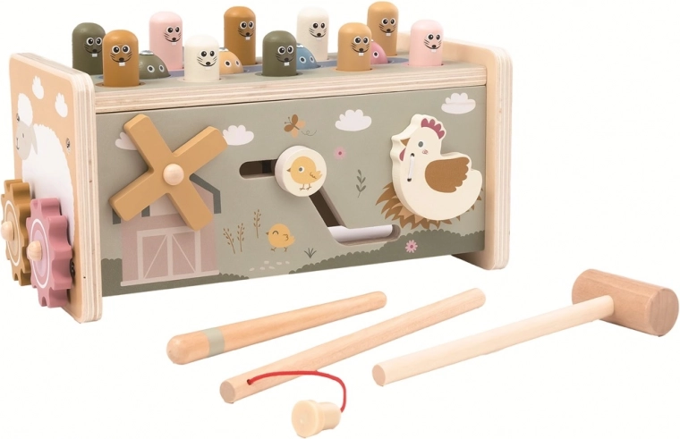 Kalapálós játék vakondokkal az erőért és pontosságért