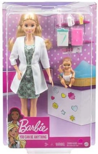 Barbie baba gyermekorvosként babával
