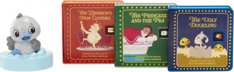 Kazettatartó zsebek és mesekönyvtár