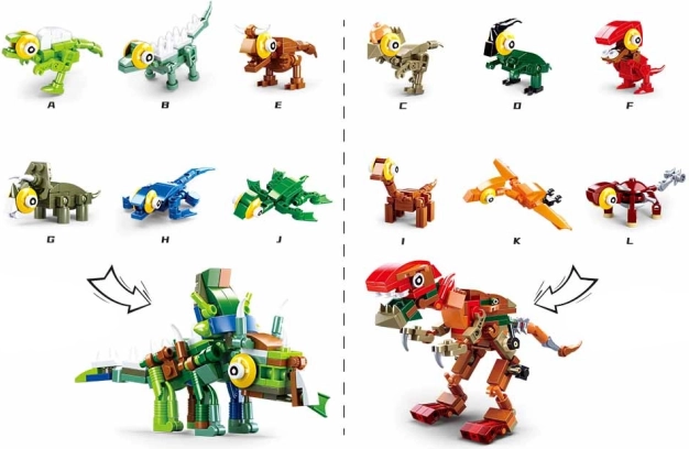 Sluban dinoszaurusz-tojás – mini építőkészlet dinoszauruszok (1 db)