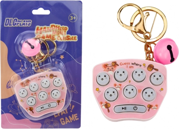 Elektronikus zsebjáték kulcstartó Pop It rózsaszín