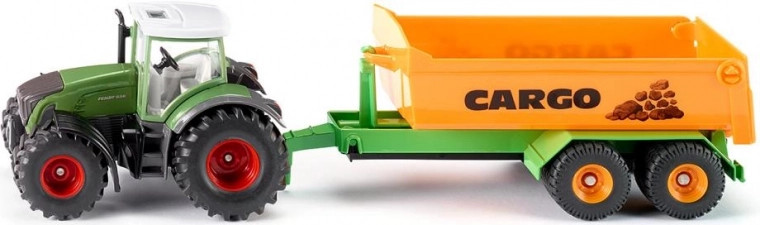 Siku traktor Fendt 936 kampós alvázzal és billenő platóval 1:50