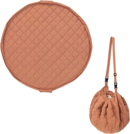 Play&Go Noomad soft organikus játszószőnyeg és játéktároló zsák tawny brown