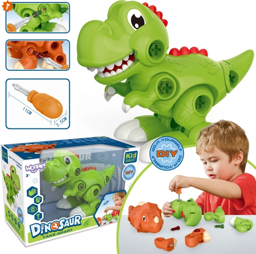 WOOPIE dinoszaurusz összeszerelés csavarhúzóval – Tyrannosaurus építőkészlet gyerekeknek