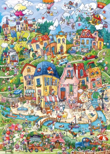 HEYE Happy Town puzzle: Jó reggelt! 1000 darab