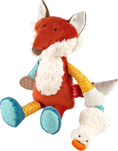 Sigikid fejlesztő plüss játék róka csörgővel, zörgő fóliával és rágókával 32 cm