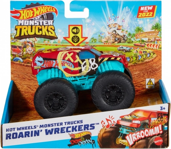 Hot Wheels Monster Trucks Roarin' Wreckers 1:43 fényekkel és hangokkal
