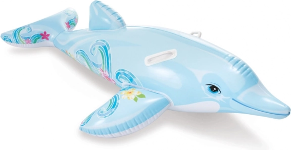 Felfújható delfin vízbe 175 × 66 cm fogantyúkkal