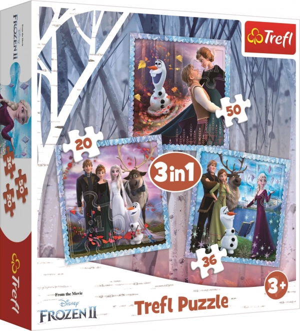 Puzzle 3 az 1-ben Jégvarázs Varázslatos történet Trefl