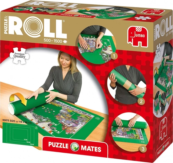 JUMBO puzzle feltekerhető alátét 500–1500 darabhoz (118 × 66 cm)
