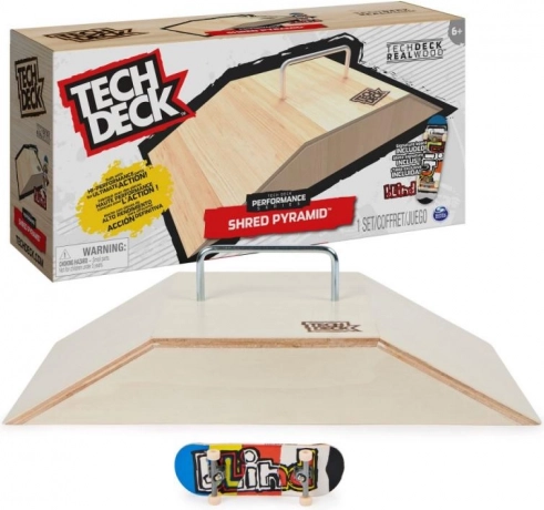 Tech Deck Shred Pyramid Set fából készült rámpa és fingerboard