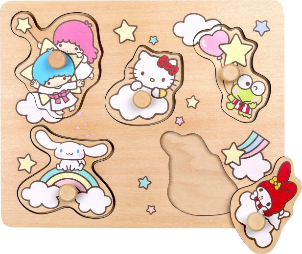 Hello Kitty fa fogantyús berakós puzzle