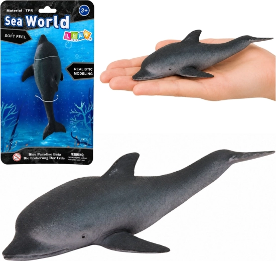 Realisztikus gumifigura tengeri delfin TPR 17,5 cm - 1 db