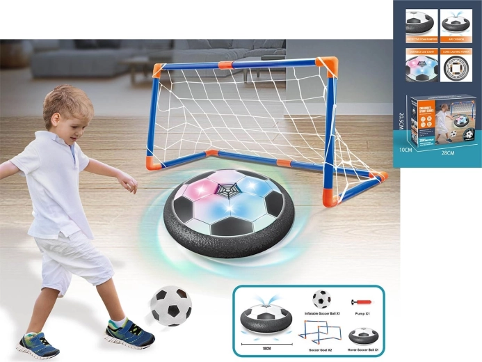 Lebegő focilabda kapukkal – Hover Soccer LED világítással
