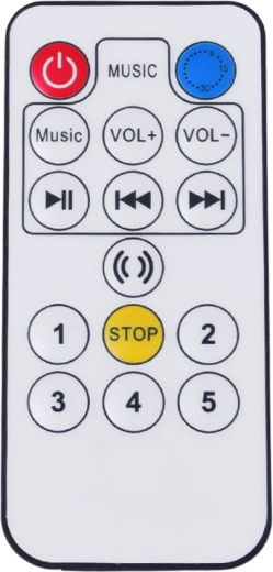 Távirányítás, zene és időzítő