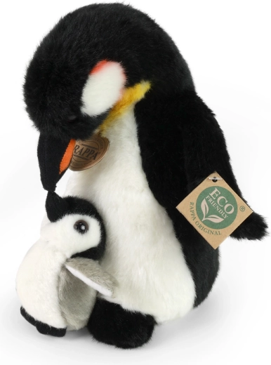 Rappa Eco-Friendly plüss pingvin kölyökkel, 22 cm