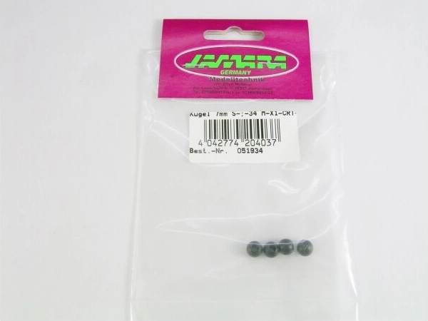 JAMARA acélgolyók, 7 mm-es feketék, 4 db