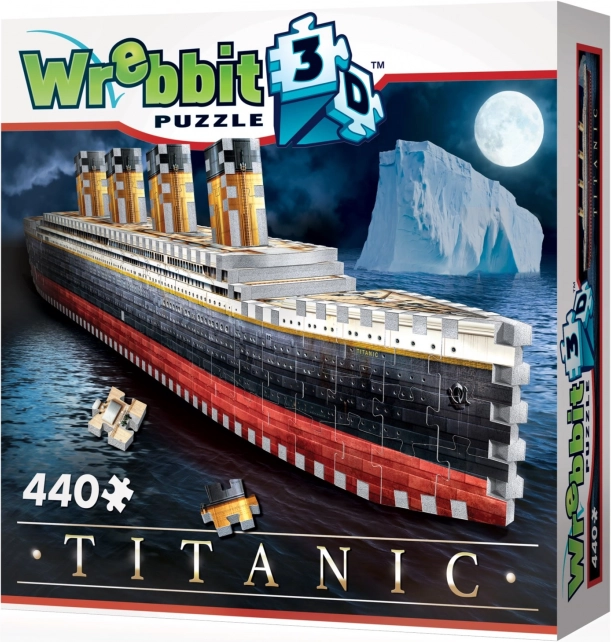 3D puzzle Titanic a Wrebbit-től, 440 darabból