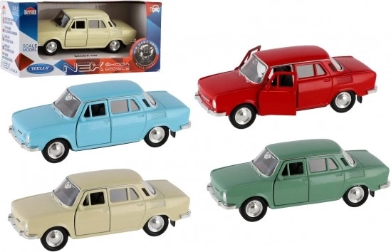 Fém modell Škoda 100 1:34 nyitható ajtókkal