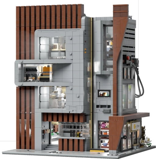Kidolgozott belső tér és 5 figura