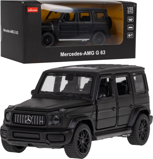 Mercedes‑AMG G 63 autómodell 1:32 Rastar, fém karosszériával és nyitható elemekkel – fekete