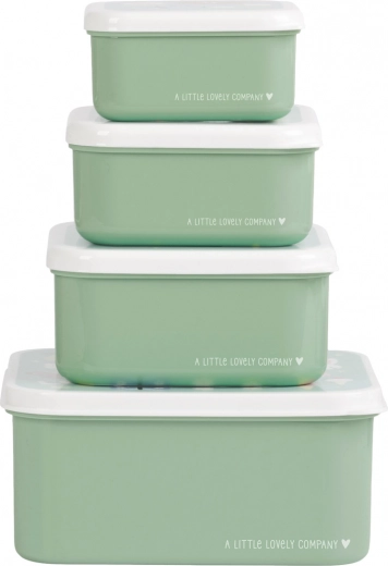 A Little Lovely Company négydarabos uzsonnásdoboz-készlet – Öröm