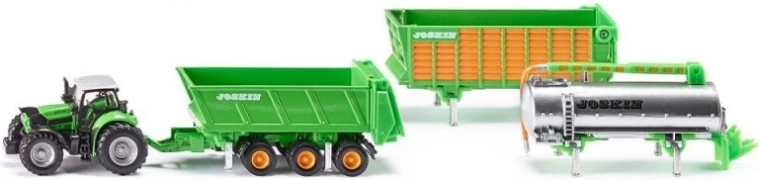 Siku Farmer Deutz traktor Joskin pótkocsi-készlettel