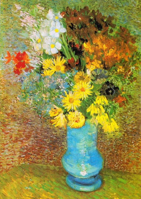 Élvezze a Vincent van Gogh: Váza margarétákkal és ánizsokkal 1000 darabos kirakós játékot