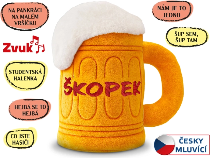Plüss Škopek 20 cm dallamokkal