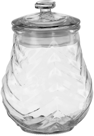 Üveg tároló üveg fedővel 1,2 l